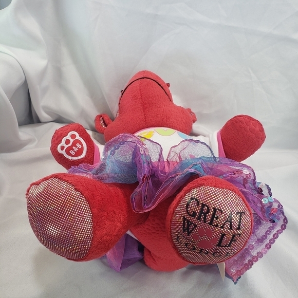 Build A Bear Ellie Red Dragon Great Wolf Lodge Plush Stuffed Toy 16 Inch Outfit - Picture 7 of 11